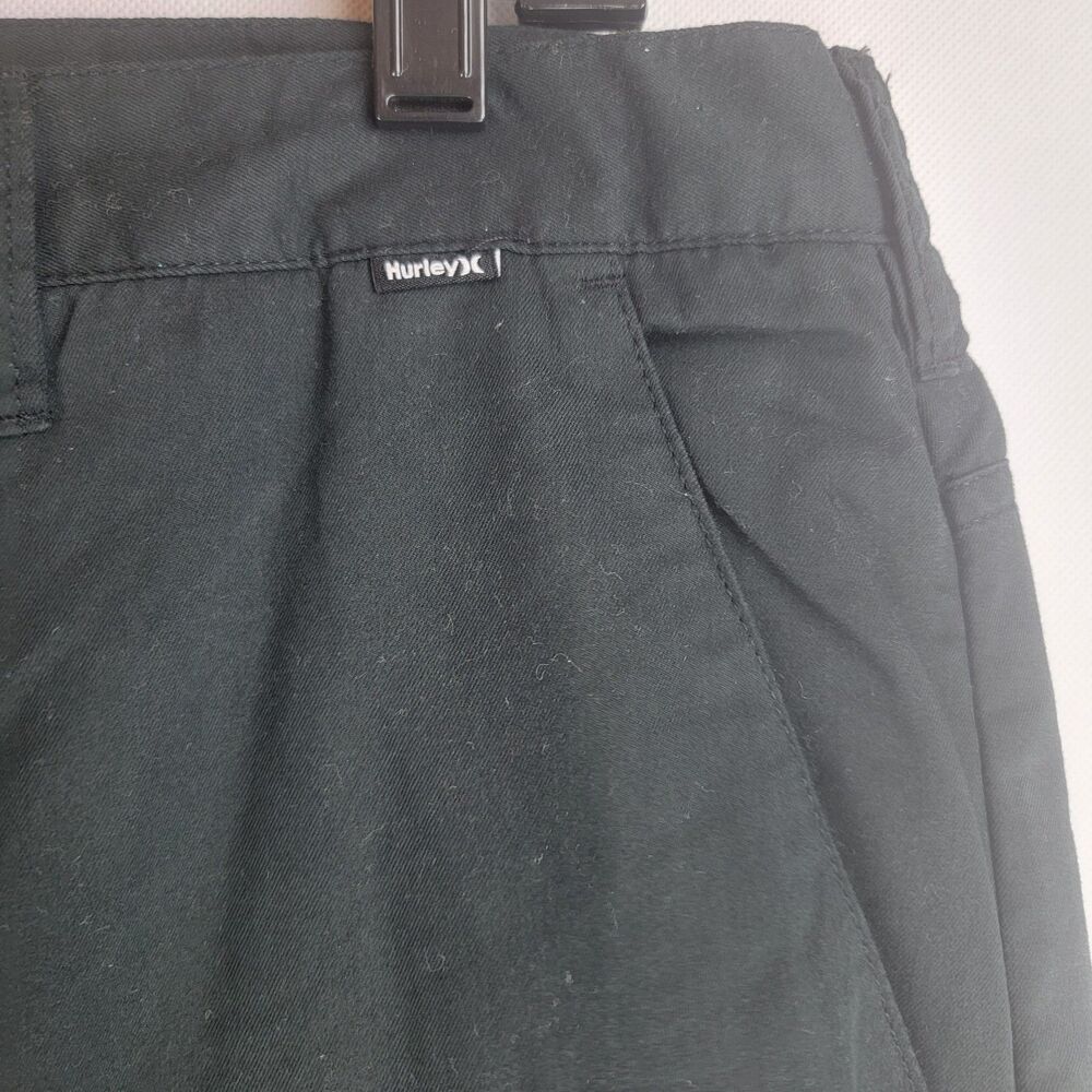Hurley Mens Size 38 Black Nike Dri-Fit Cotton Poly Flat Golf Pants - Picture 3 of 15